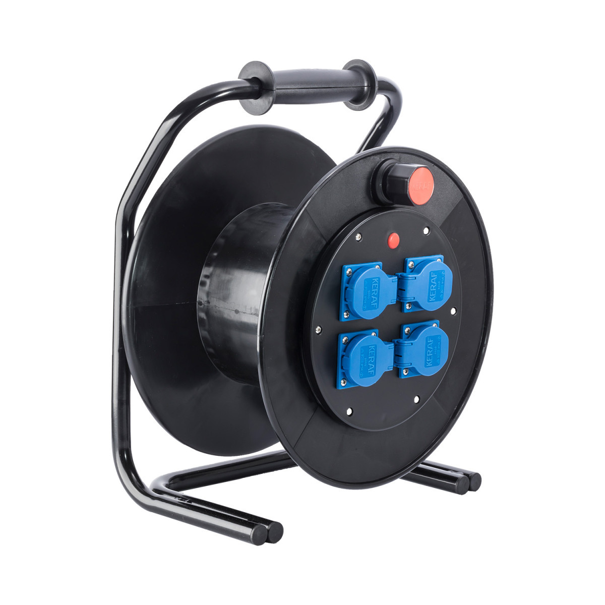 Keraf kabelhaspel Kabelhaspel 4X randaarde blauw