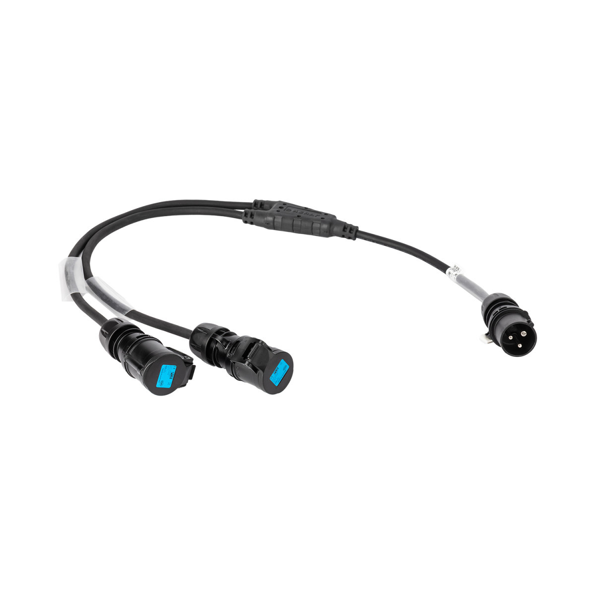Keraf Splitterkabel Splitter 0,3 M->2X 0,6 M H07RN-F cee 16/3/230zwart