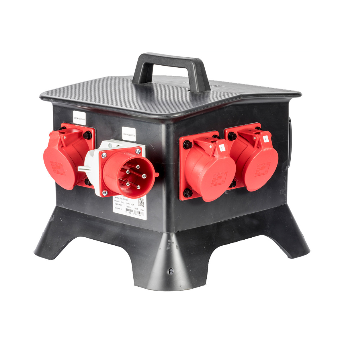Keraf verdeelkast Ypsilon Verdeelkast 2x32a/5/400 6xschuko 2xals +N