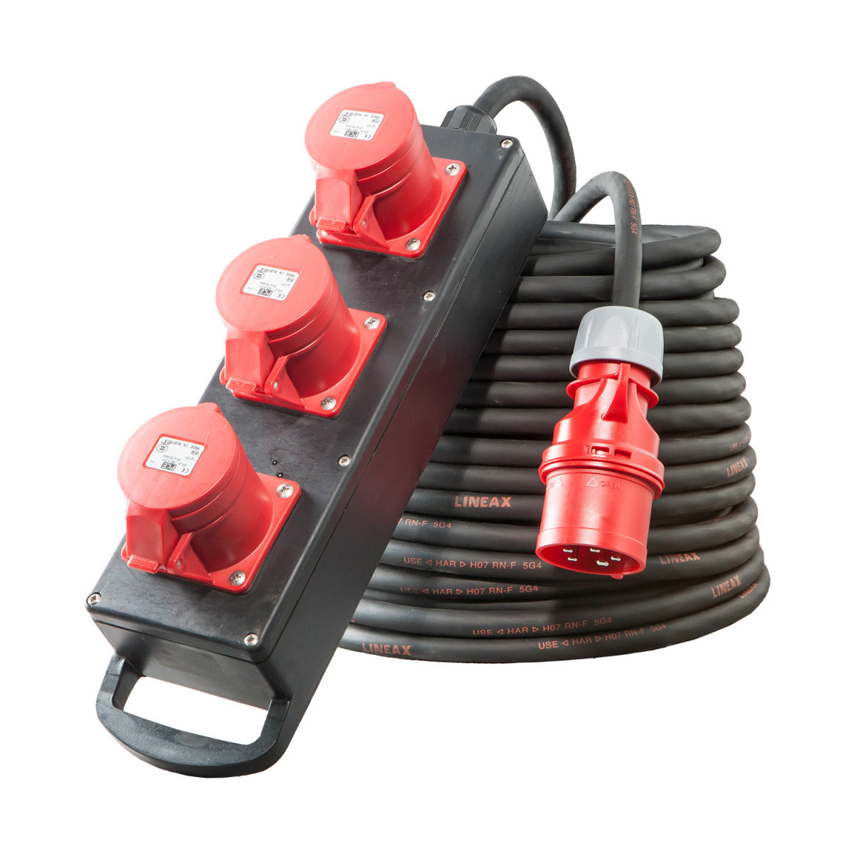 Keraf verlengkabel CEE 3v Verlengkabel 5 M H07RN-F 5G6 cee 32/5/400 3-V