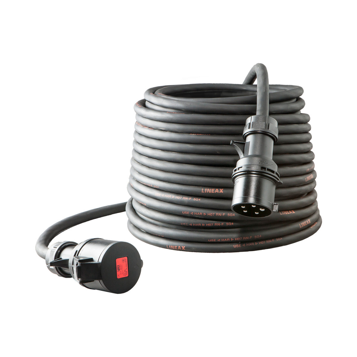 Keraf verlengkabel CEE zwart Verlengkabel 25 M H07RN-F 5G2,5 cee 32/5/400 zwart
