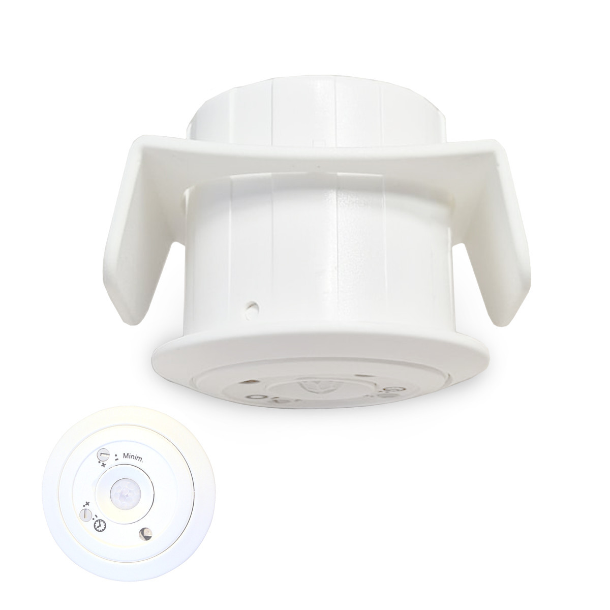 Klemko Aanwezigheiddetector plafond Inbouw Aanwezigheiddetector Plafond inbouw pir 10,8-28VDC, uitgang