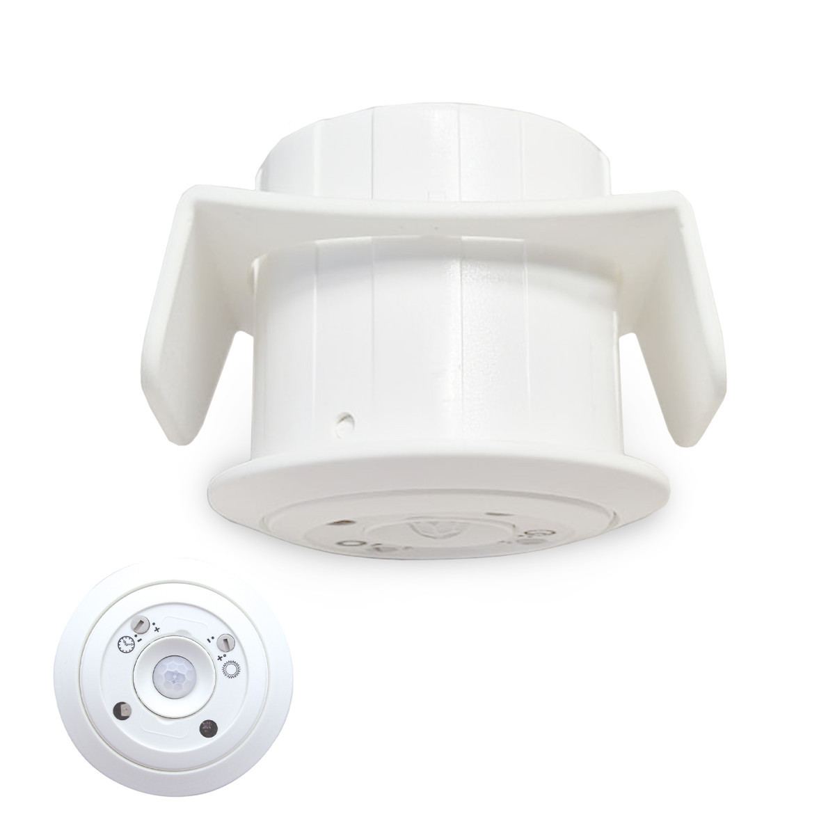 Klemko Aanwezigheiddetector Plafond Inbouw Aanwezigheiddetector Plafond inbouw pir 220-240vac max.vermogen 200W