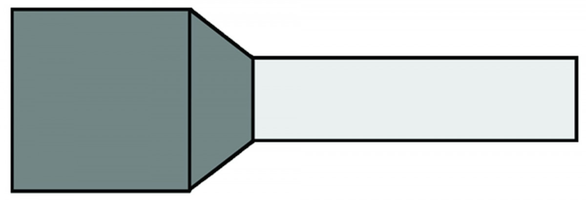 Klemko Adereindhuls 0,14MM² 6MM geïsoleerd grijs