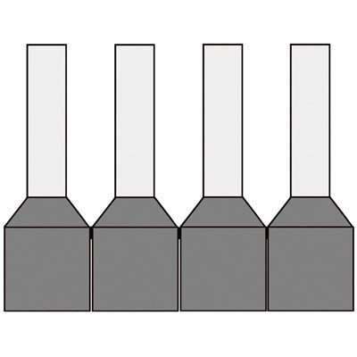 Klemko Adereindhuls 0,75MM² 8MM geïsoleerd grijs