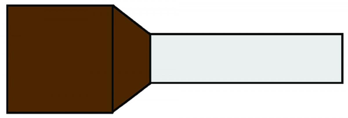 Klemko Adereindhuls 25MM² 18MM geïsoleerd bruin