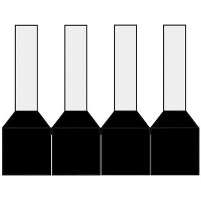 Klemko Adereindhuls Geisoleerd Band Geïsol. adereindhuls 1,50 MM2, band, zwart, penlengte = 8MM, standaard