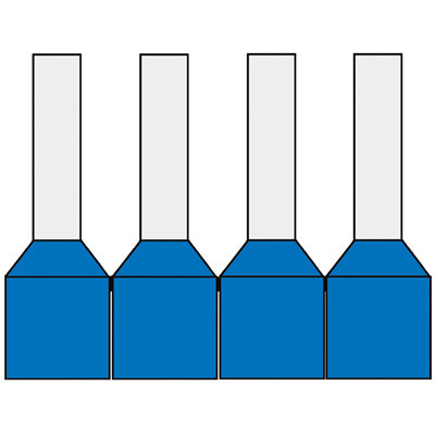 Klemko Adereindhuls geisoleerd Geïsol. adereindhulzen 0,75 MM2, haspel, BL, 8MM, standaard