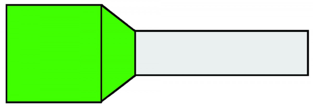Klemko Adereindhuls 6MM² 18MM geïsoleerd groen