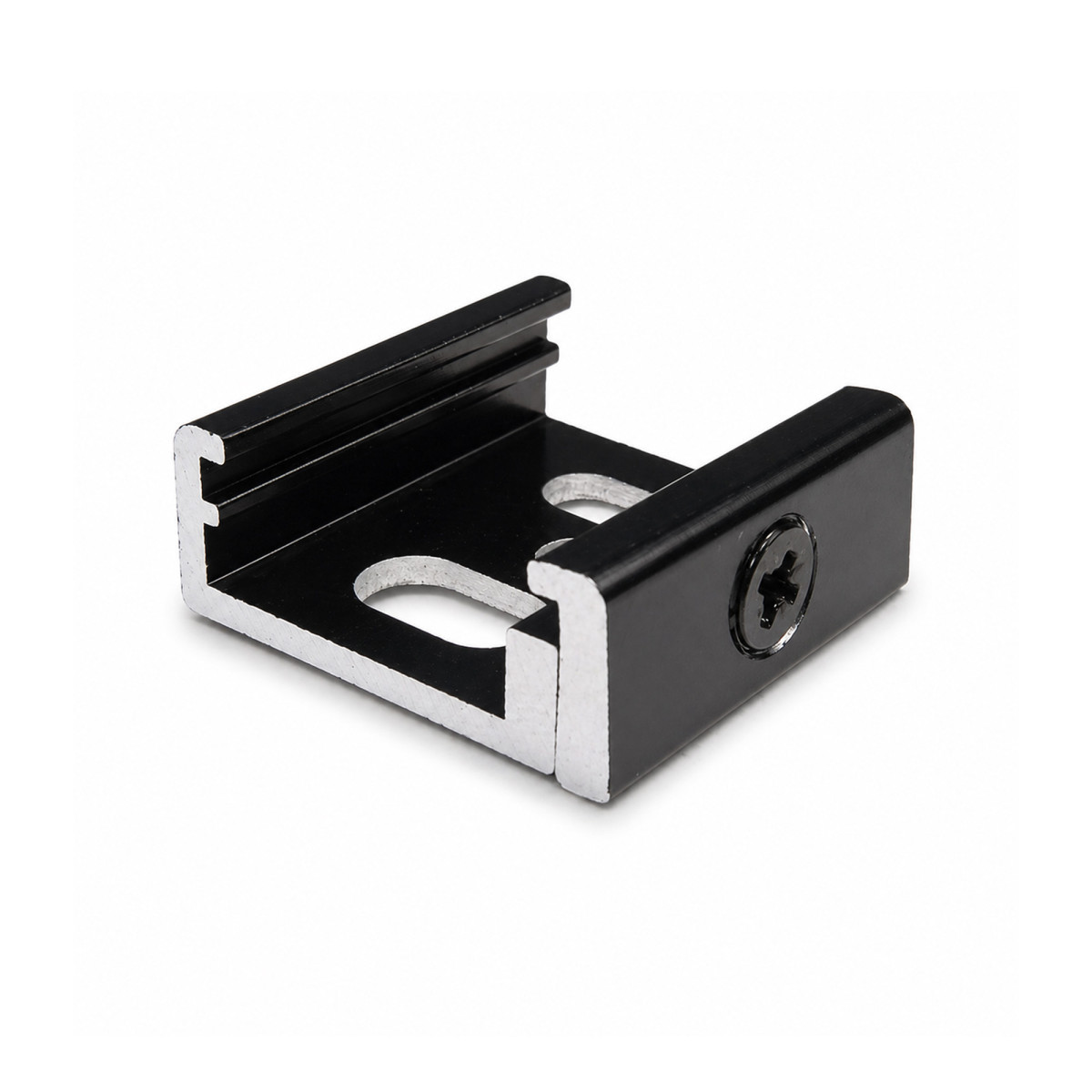 Klemko Euro 3 Fase Rail accessoires 3 Fase rails bevestigingsbeugel, zwart (ral9005)