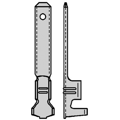 Klemko F Krimp Ongeisol. Klauwkabelschoen F-Krimp ongeïsol. vlaksteker 2,8x0,8MM, 0,5-1,0 MM2