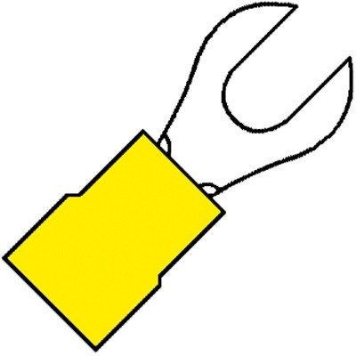 Klemko Geïsol.1/2rond vorkkabelsch.M4 V.draad 4,0-6,0MM