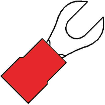 Klemko Geïsol.1/2rondvorkk.M10 V.draad 0,5-1,5MM