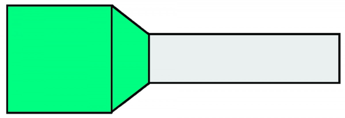 Klemko Adereindhuls 0,34MM² 6MM geïsoleerd turkoois
