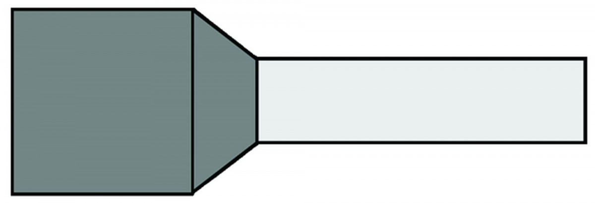 Klemko Adereindhuls 0,75MM² 10MM geïsoleerd grijs