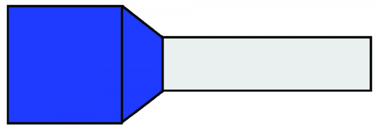 Klemko Adereindhuls 120MM² 27MM geïsoleerd blauw