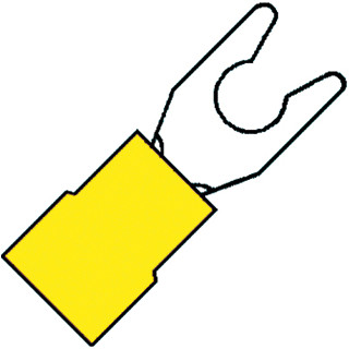 Klemko Geïsol.klemvorkkabelschoen M4 V.draad 4,0-6,0MM2