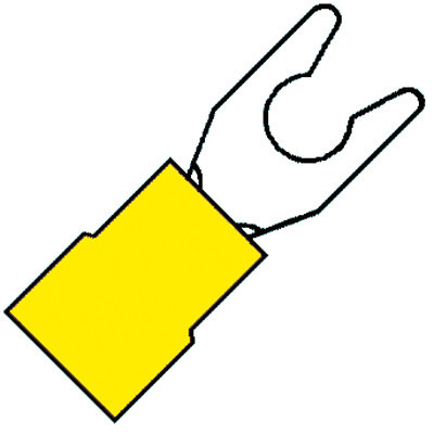 Klemko Geïsol.klemvorkkabelschoen M6 V.draad 4,0-6,0MM2