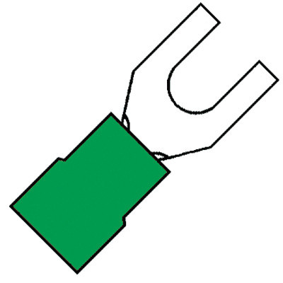 Klemko Geïsol.micro vorkkabelschoen M3 V.draad 0,1-0,5MM2