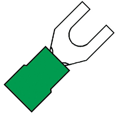 Klemko Geïsol.micro vorkkabelschoen M5 V.draad 0,1-0,5MM2