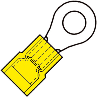 Klemko Geïsol.super ringkabelschoen M5 V.draad 4,0-6,0MM2