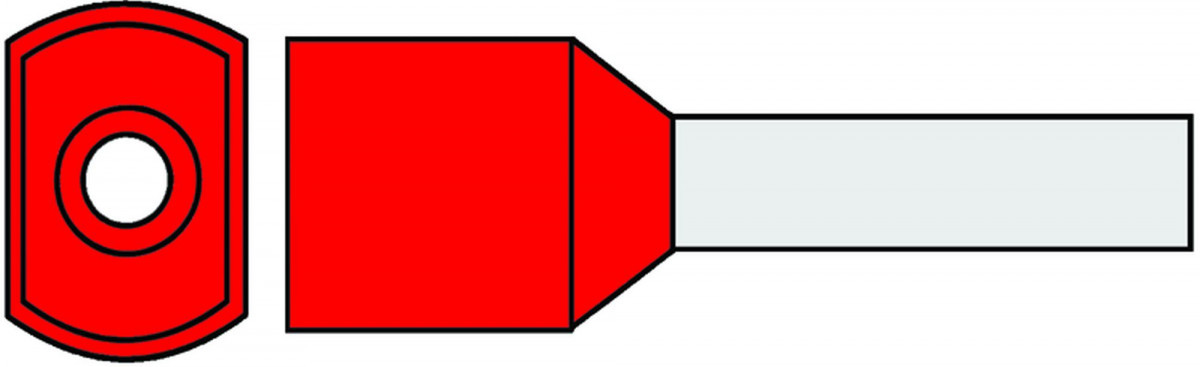 Klemko Adereindhuls 1,5MM² 12MM geïsoleerd rood