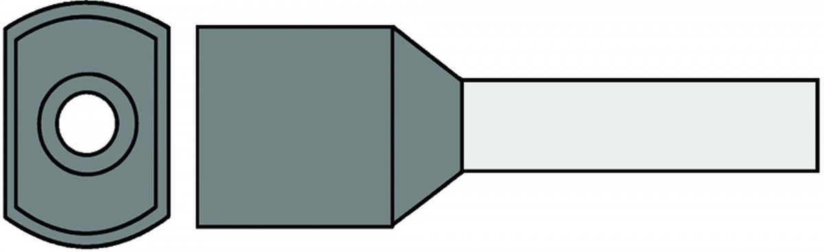 Klemko Adereindhuls 4MM² 12MM geïsoleerd grijs