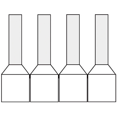 Klemko Adereindhuls 0,5MM² 8MM geïsoleerd wit