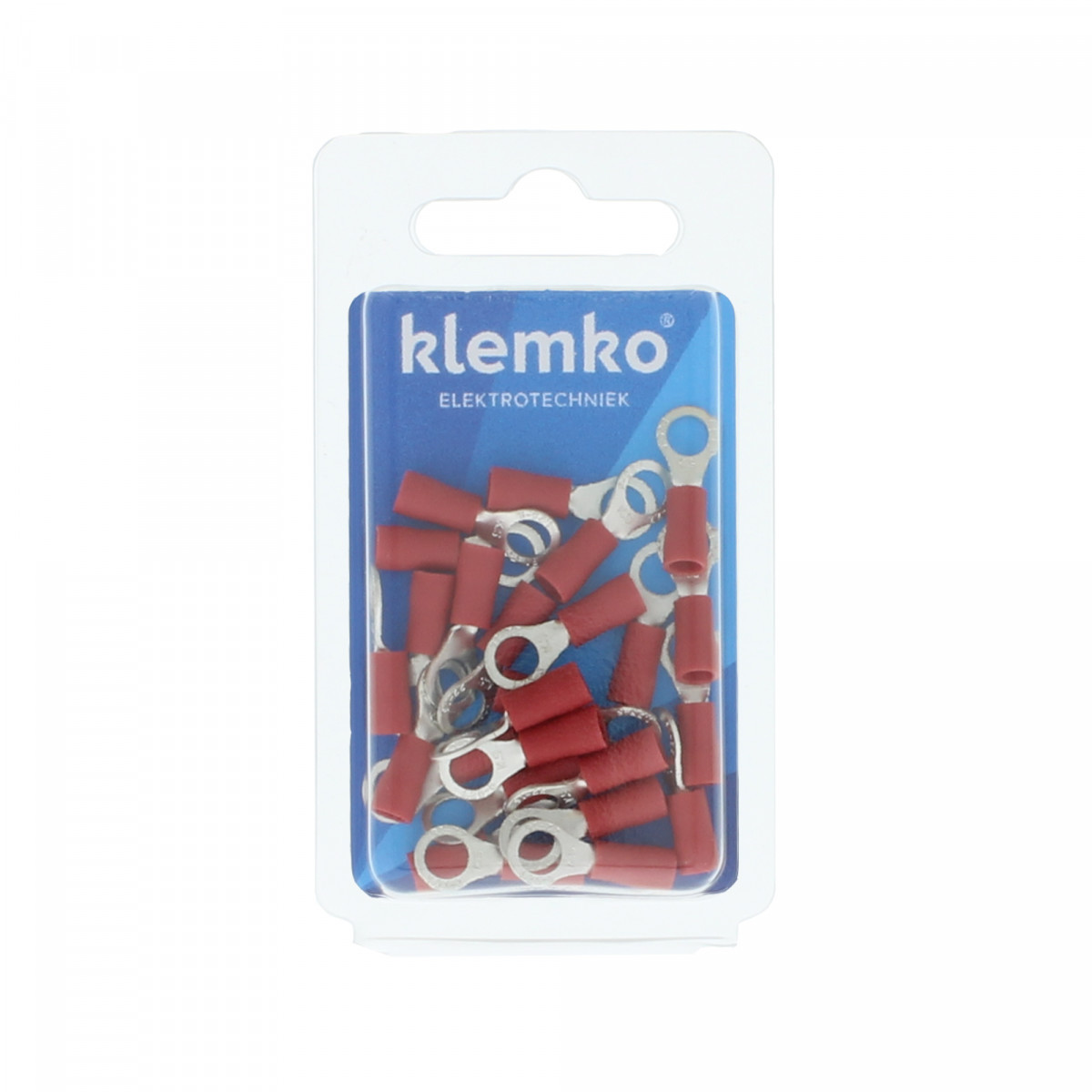 Klemko Geïsoleerde kabelschoenen, Blister Geïsol. ringkabelschoen M6, 0,5-1,5 MM2, blister, PVC