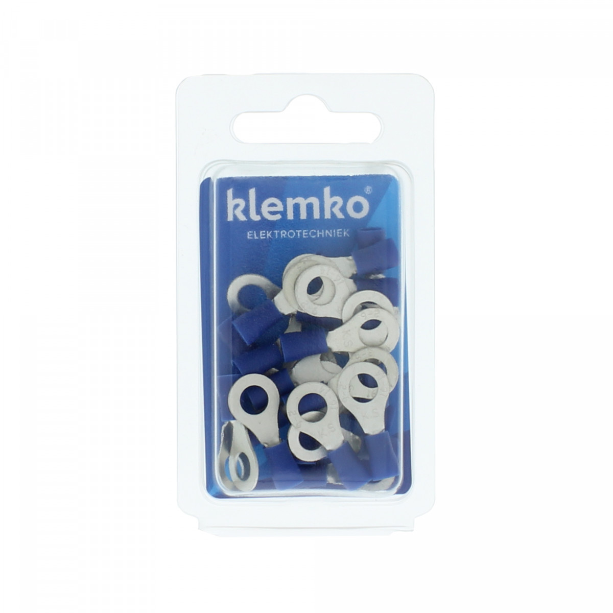 Klemko Geïsoleerde kabelschoenen, Blister Geïsol. ringkabelschoen M6, 1,5-2,5 MM2, blister, PVC