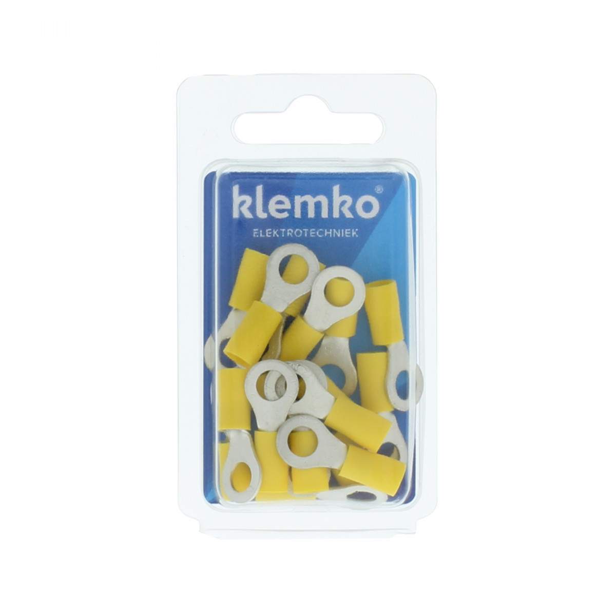 Klemko Geïsoleerde kabelschoenen, Blister Geïsol. ringkabelschoen M6, 4,0-6,0 MM2, blister, PVC
