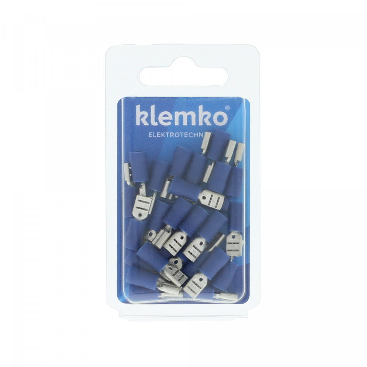 Klemko Geïsoleerde kabelschoenen, Blister Geïsol. vlakstekerhuls 4,8x0,8MM, superpidge, 1,5-2,5 MM2, blister, PV