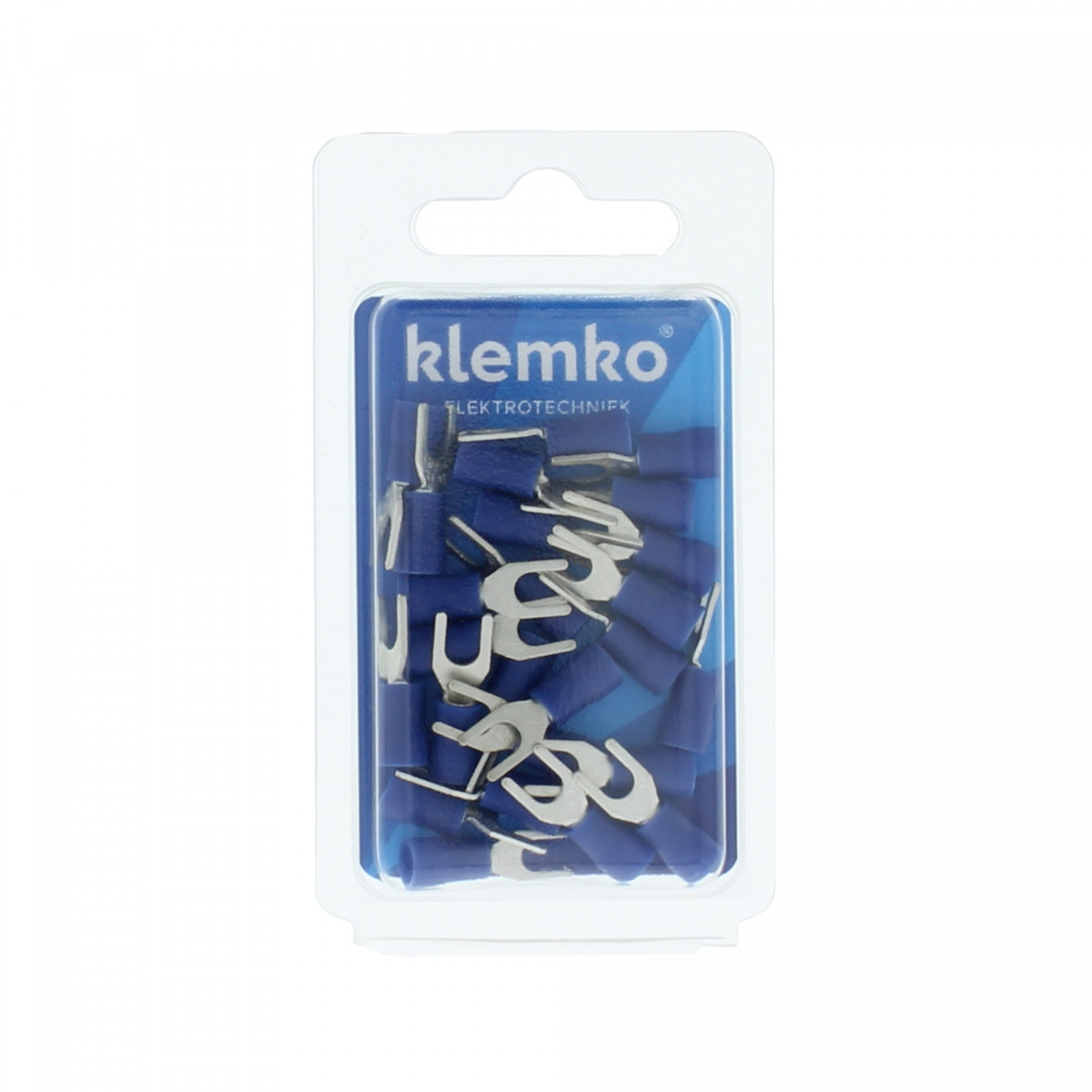 Klemko Geïsoleerde kabelschoenen, Blister Geïsol. vorkkabelschoen M4, 1,5-2,5 MM2, blister, PVC