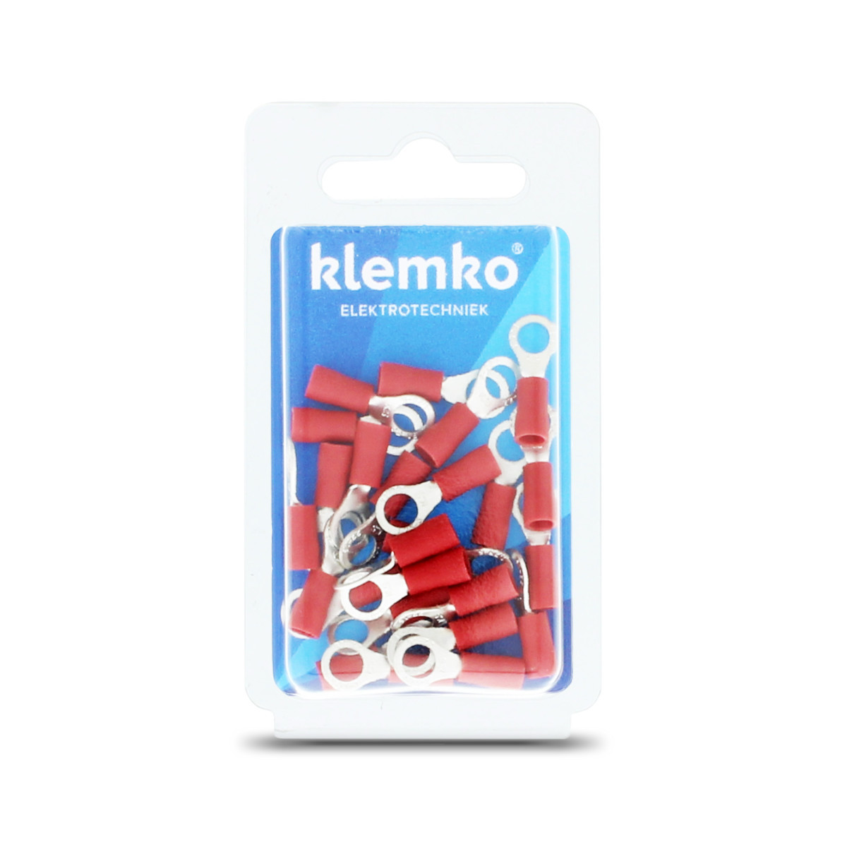 Klemko Geïsoleerde kabelschoenen, Blister Geïsol. ringkabelschoen M6, 0,5-1,5 MM2, blister, PVC