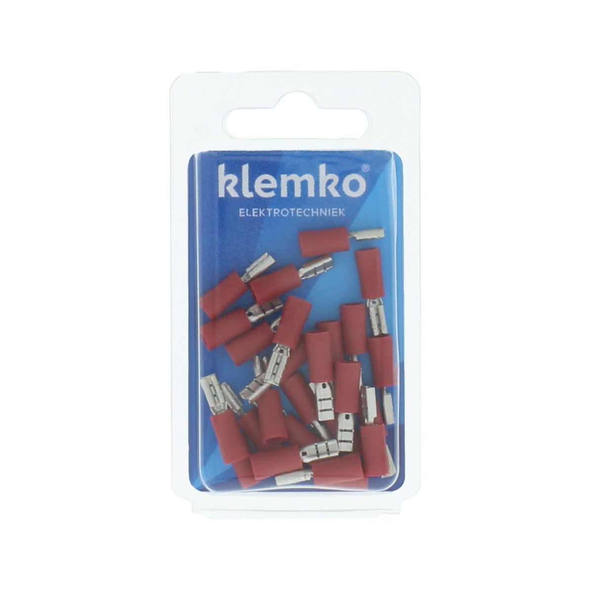 Klemko Geïsoleerde kabelschoenen, Blister Geïsol. vlakstekerhuls 2,8x0,8MM, superpidge, 0,5-1,5 MM2, blister, PV
