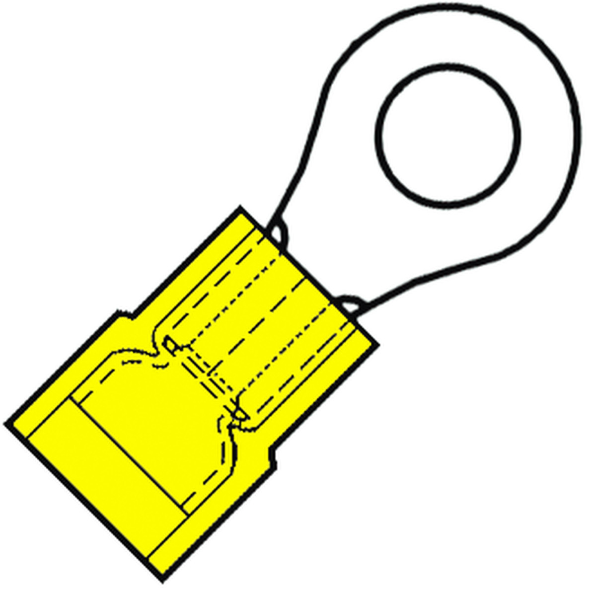 Klemko Geïsoleerde kabelschoenen, PVC Geïsol. ringkabelschoen M10, superpidg, 4,0-6,0 MM2, PVC