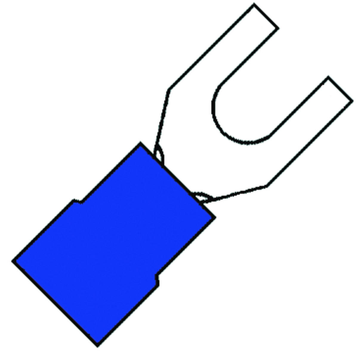 Klemko Geïsoleerde kabelschoenen, PVC Geïsol. vorkkabelschoen M4, superpidg, 1,5-2,5 MM2, PVC