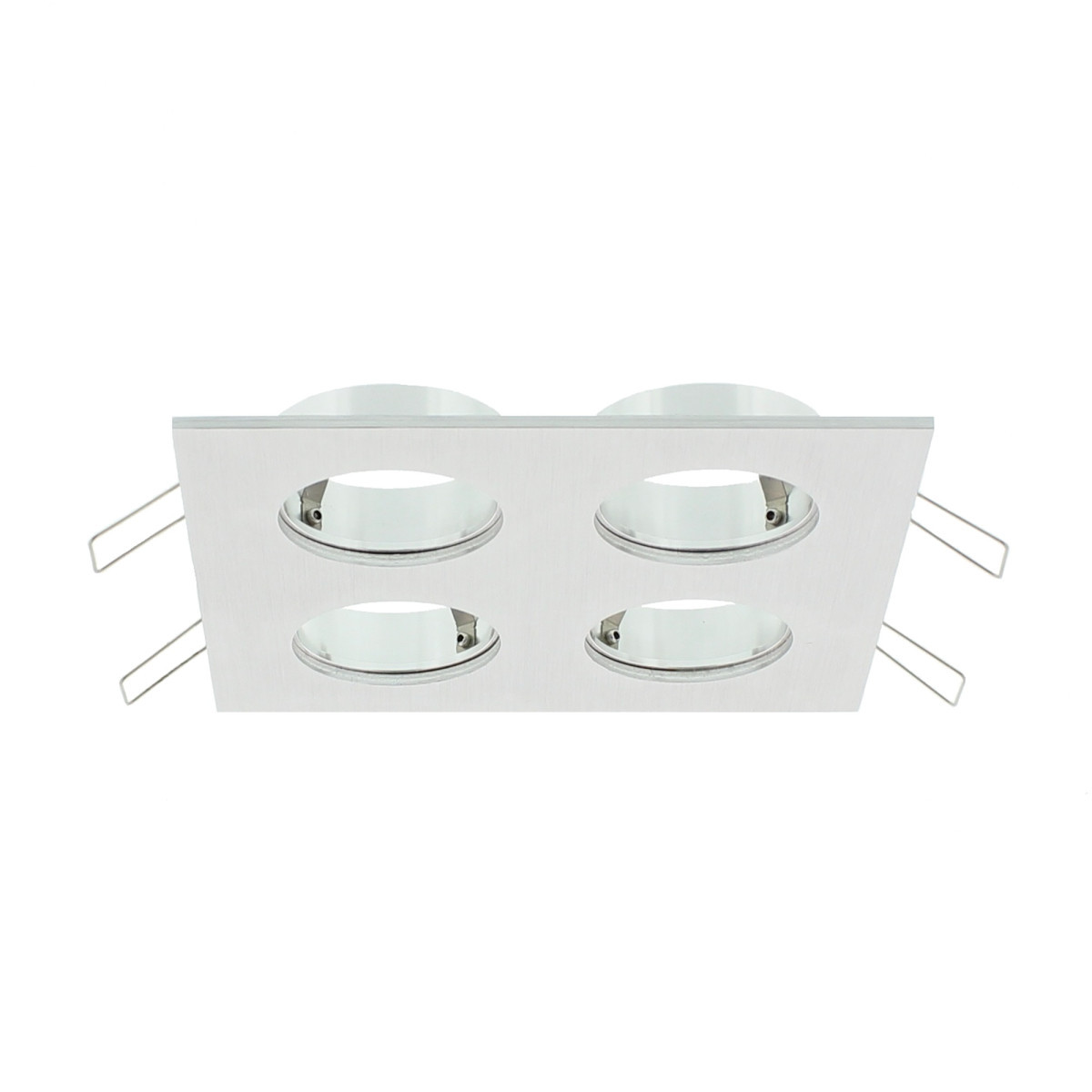 Klemko Inbouw armaturen voor Verona Verona Inbouwarmatuur, aluminium, vierkant, 4voudig, 142x142mm