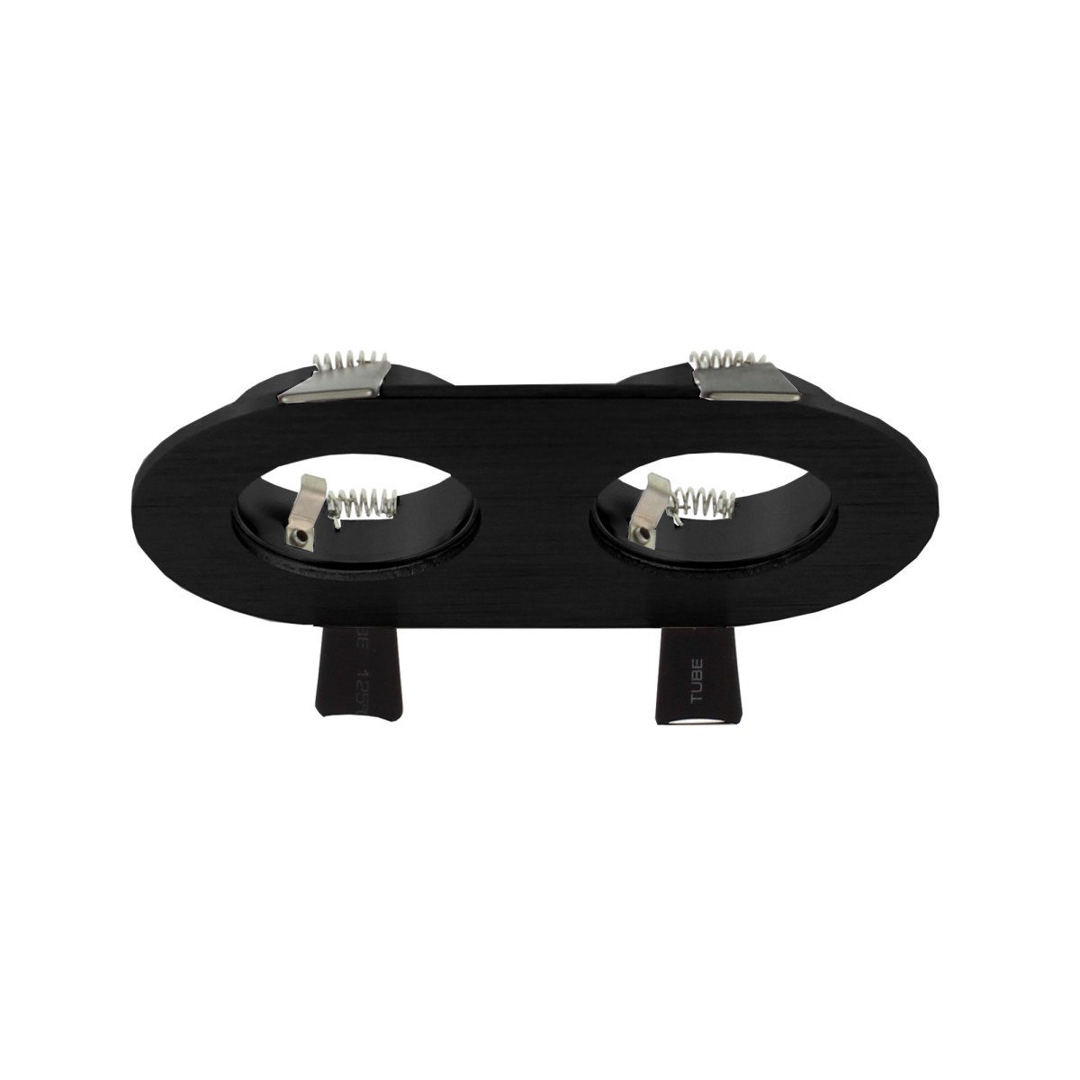 Klemko Inbouw armaturen voor Verona Verona Inbouwarmatuur, zwart, ovaal, 2voudig, 80x142mm