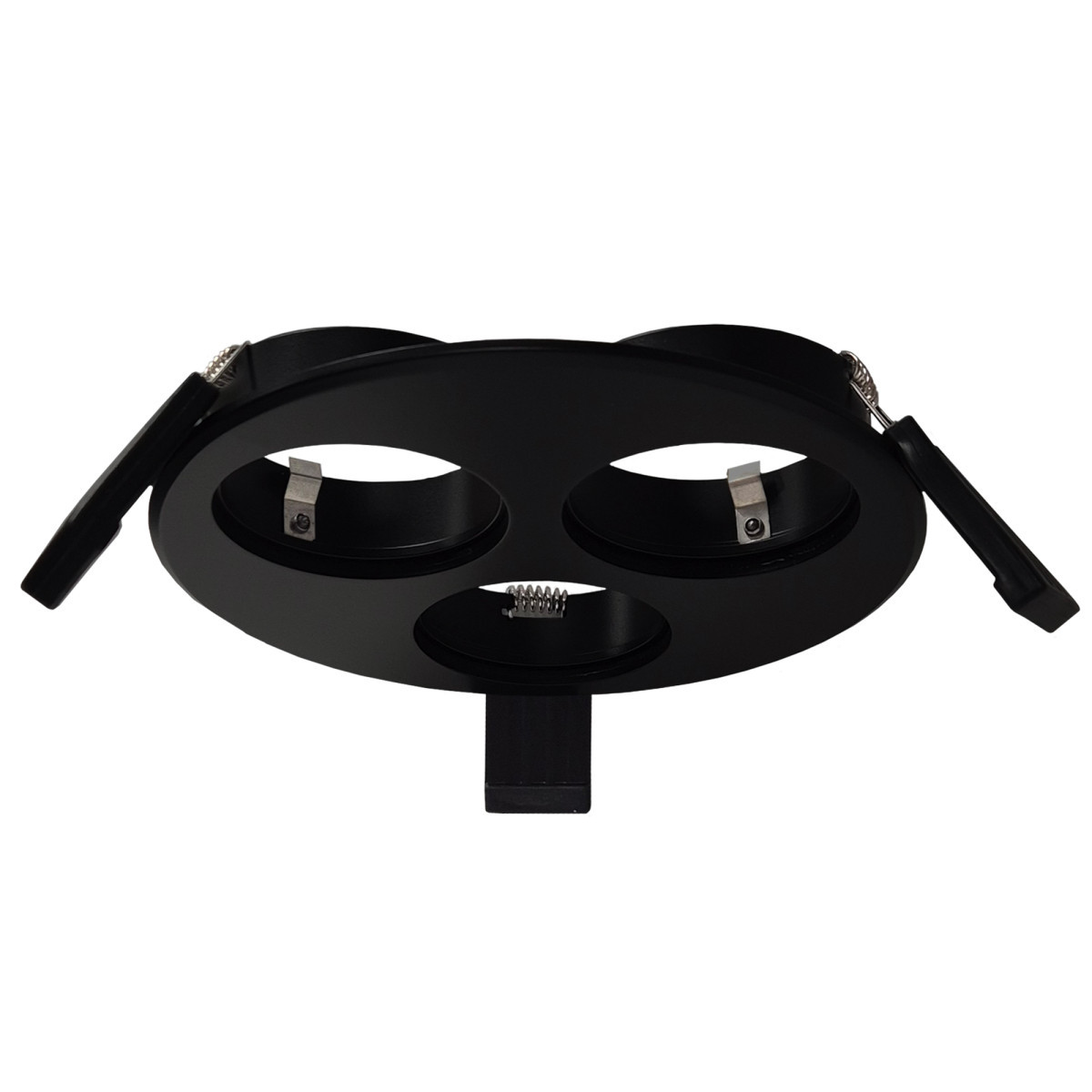 Klemko Inbouw armaturen voor Verona Verona Inbouwarmatuur, zwart, rond, 3voudig, 120MM