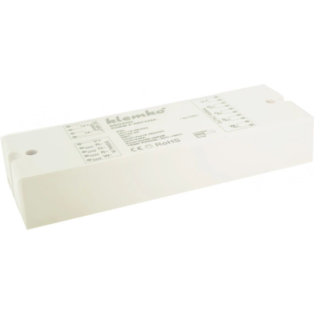 Klemko Kleurcontroller voor Led Repeater Met 4 uitgangkanalen 8a 12-36VDC