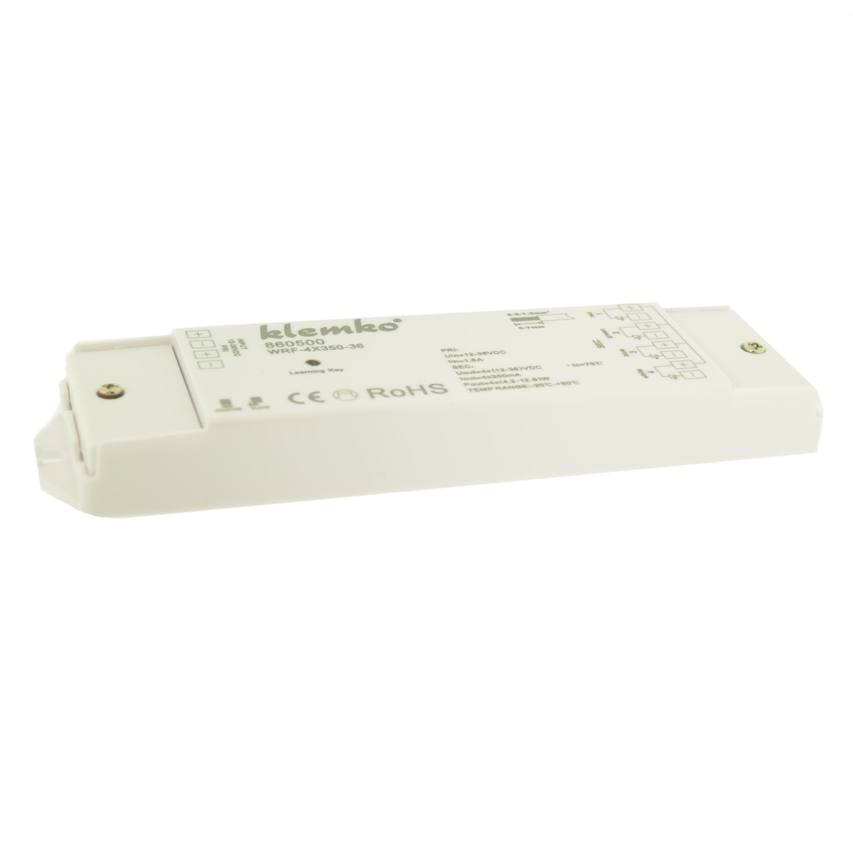Klemko Kleurcontroller voor Led Wifi-RF RGBW controller voor 4 X 350ma constante stroom