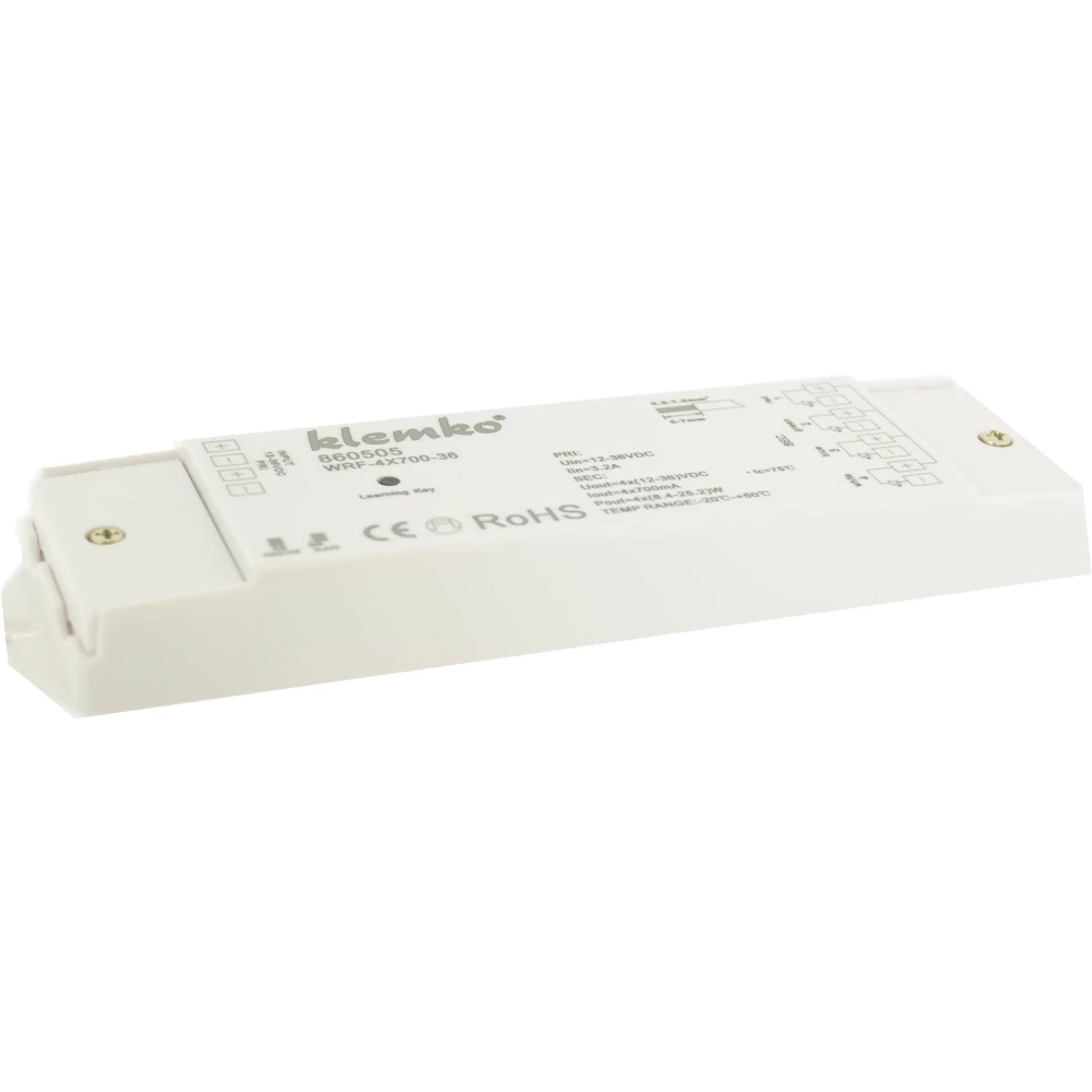 Klemko Kleurcontroller voor Led Wifi-RF RGBW controller voor 4 X 700ma constante stroom