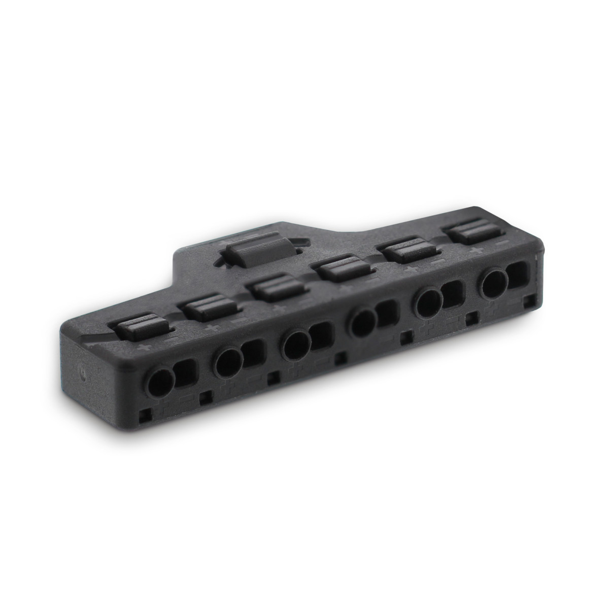 Klemko Led accesoires 6-Voudig verdeelblok, parallel, CV, 0-42V, 6x1.5a, zwart