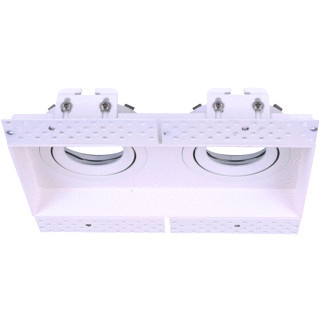 Lumiko Rechthoek verzonden stucplaat wit aluminium