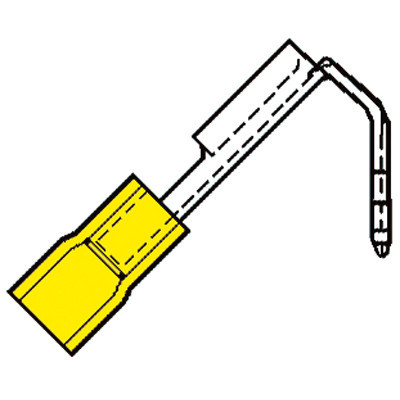 Klemko Nylon geïsol.vlakstekerhuls+tab 6,3MM V.4,0-6,0MM2