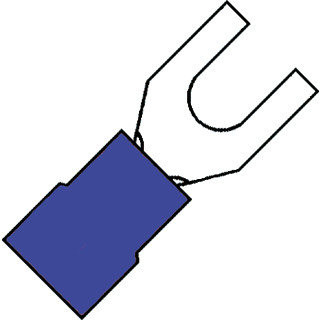 Klemko Nylon geïsol.vorkkabelschoen M5 V.draad 1,5-2,5MM2