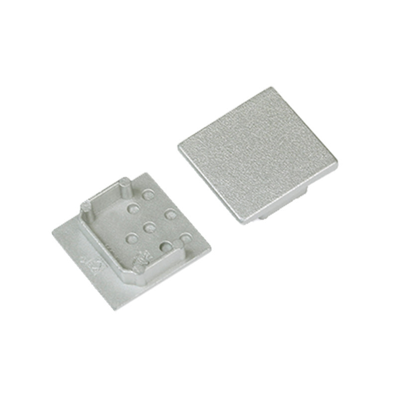 Klemko Profiel accessoires Eindkap, profiel 20 opbouw, zilvergrijs