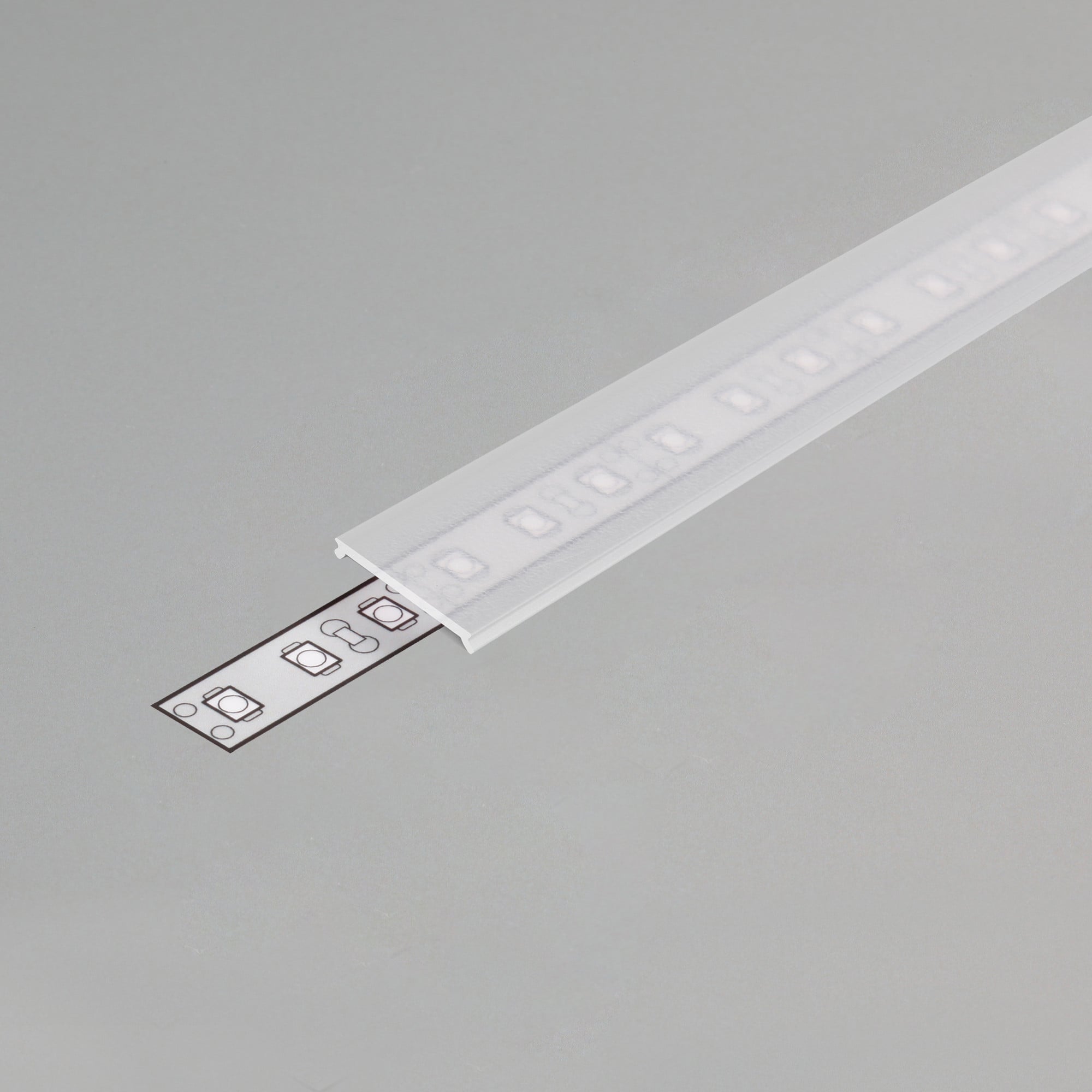 Klemko Profiel accessoires Profiel Afdekking C3, klik, transparant, 1 meter