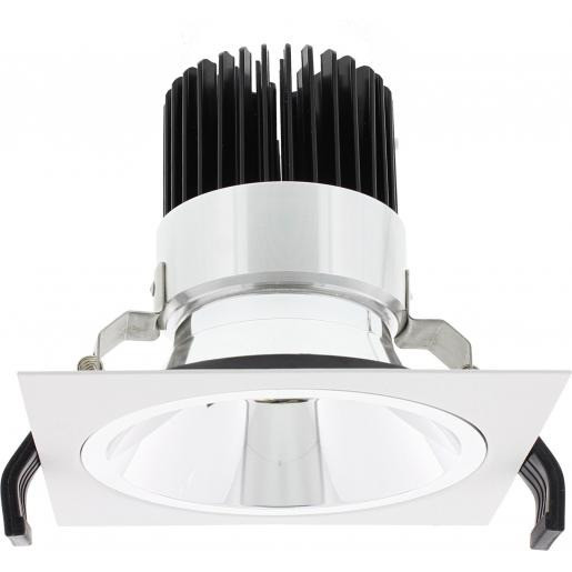 Lumiko Juno vierkant pasring wit aluminium